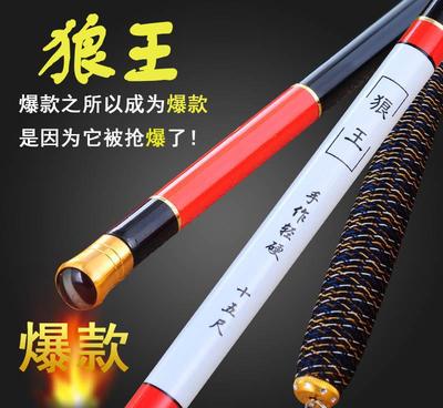 狼王鱼竿2.7米3.9米4.5米8.1米台钓竿 手竿28调钓